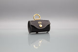 Classic Black Leather Waste Bag Holder