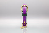 Lavender Purple Leather Dog Collar