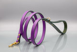 Lavender Purple Leather Dog Lead