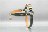 Cypress Green Leather Dog Harness