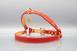 Poppy Red Leather Dog Harness