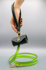 Meadow Green Leather Dog Lead