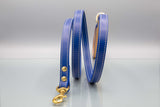 Ocean Blue Leather Dog Lead