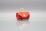 Poppy Red Leather Waste Bag Holder