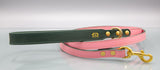 Roses Pink Leather Dog Lead