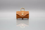 Saddle Brown Leather Waste Bag Holder