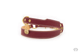 Chianti Maroon Leather Dog Harness