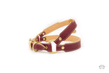 Chianti Maroon Leather Dog Harness