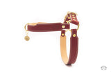 Chianti Maroon Leather Dog Harness