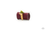 Chianti Maroon Leather Poop Bag Holder back view