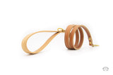 Florence Saddle Brown Leather Dog Leash side view