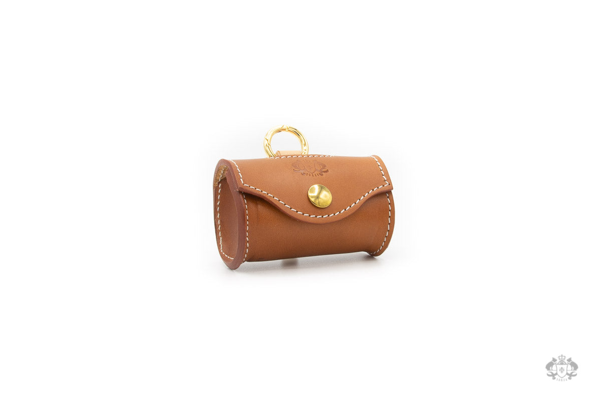 Leather Pet Poop Bags Florence Saddle Brown Leather Poop Bag