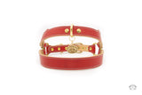 Poppy Red Leather Dog Harness