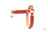 Poppy Red Leather Dog Harness