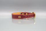 Chianti Maroon Leather Dog Collar