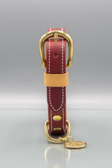 Leather Dog Collar - Chianti Maroon