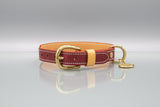 Leather Dog Collar - Chianti Maroon
