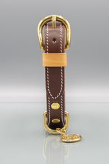 Chocolate Brown Leather Dog Collar