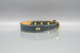 Cypress Green Leather Dog Collar