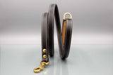 Classic Black Leather Dog Leash