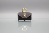 Classic Black Leather Waste Bag Holder