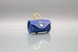 Ocean Blue Leather Waste Bag Holder
