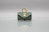 Cypress Green Leather Waste Bag Holder