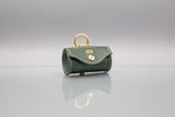 Cypress Green Leather Waste Bag Holder