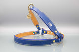 Ocean Blue Leather Dog Harness