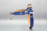 Ocean Blue Leather Dog Harness