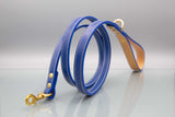 Ocean Blue Leather Dog Lead