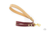 Chianti Maroon Leather Dog Leash front view