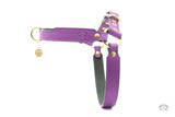 Lavender Purple Leather Dog Harness