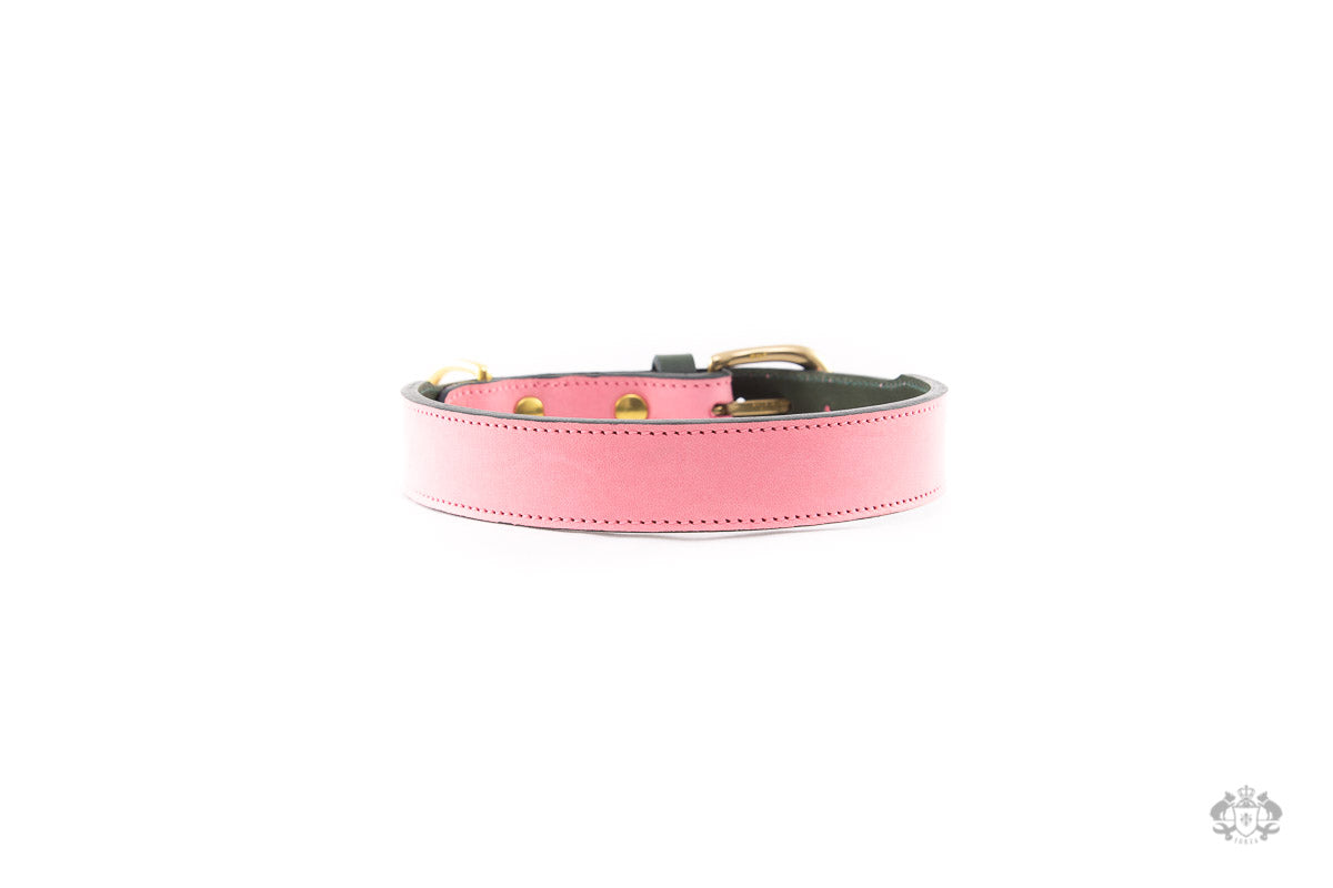 ROSES PINK LEATHER DOG DOG COLLAR 新品未使用 luxemutt-pink-rosalicious-