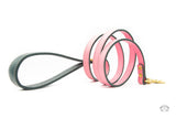 Roses Pink Leather Dog Lead