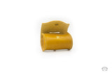 Sunflower Yellow Leather Poop Bag Holder open view